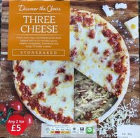 Three cheese pizza