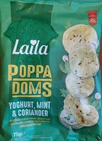 Mini poppadoms yoghurt mint & coriander
