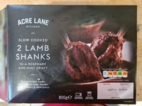 Slow cooked 2 lamb shanks in a rosemary and mint gravy