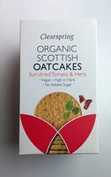 Organic Scottish oatcakes sun-dried tomato & herb