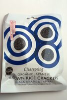 Brown rice crackers, black sesame & tamari