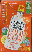 Infusion froide bio au citron, gingembre et curcuma