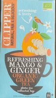 Refreshing mango and ginger organic green tea