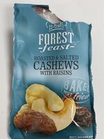 Roasted & salted cashews with raisins