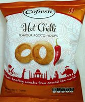Hot chilli flavour potato hoops