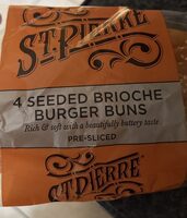 4 Seeded Brioche Burger Buns