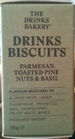 Drinks Biscuits: Parmesan, Toasted Pine Nuts & Basil