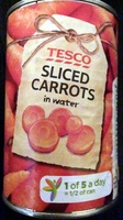 Sliced carrots in water
