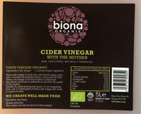 Cider vinegar with the mother