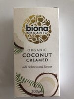 Organic coconut creamed