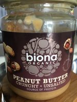 Bulk Deal 6 X Biona Peanut Butter Crunchy- No Salt 250G