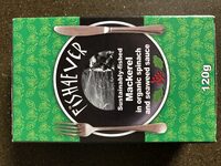 Mackerel in organic spinach and seaweed sauce