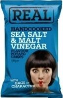 Real Handcooked Chips Sea Salt & Mat Vinegar 150GRS