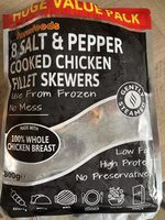 Salt and pepper chicken skewers