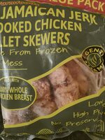Jamaican Jerk Cooked Chicken Fillet Skewers