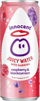 Juicy water raspberry and blackcurrant