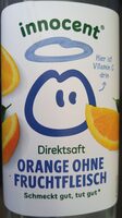 Direktsaft Orange ohne Fruchtfleisch