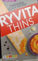 Ryvita Thins Ched & Pep Flatbread 125g