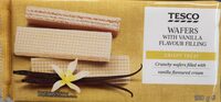 Wafers with vanilla flavour filling