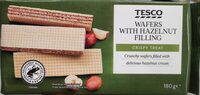 Wafers with hazelnut filling