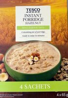 Tesco instant porridge hazelnut