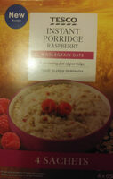 Instant porridge raspberry