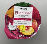 Vegan jogurt s příchutí broskve a marakuji