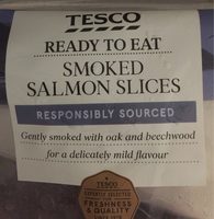 Smoked salmon slices