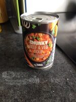 Beef and vegetable chunky soup