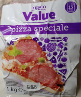 Pizza z szynką wieprzową, salami wieprzowym i pieczarkami