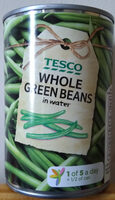 Whole green beans in water