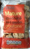 Mature cheddar & red onion croutons