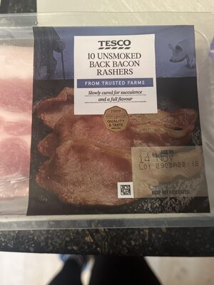 10 Unsmoked Back Bacon Rashers
