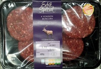 4 venison burgers