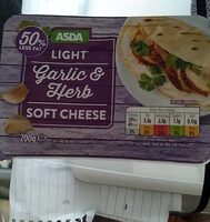 Light garlic and herb soft cheese