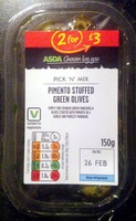 Pimento stuffed green olives