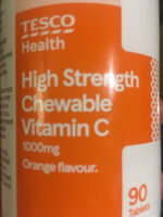 High Strength Chewable Vitamin C 1000 mg Orange Flavour