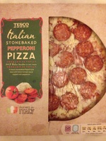Italian stonebacked pepperoni pizza