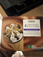 Chocolate and nuts cones