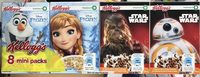 Mini packs de céréale Frozen et Star Wars