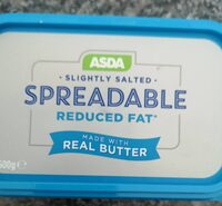 Slightly salted spreadable reduced fat butter