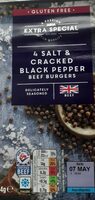 4 salt & cracked black pepper burgers