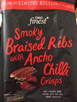 Smoky braised ribs with ancho chilli crisps