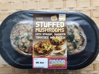 Stuffed Mushroom with Spinach, Sundried Tomotoes and Cheese