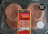 Red onion and cheese beef burguers