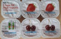 Low fat fruit yogurts