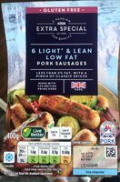 6 light & lean low fat pork sausages