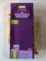 4 Vegetable Samosas (Starter)