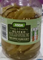 Sliced picked gherkins