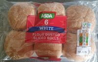 Flour dusted sliced rolls